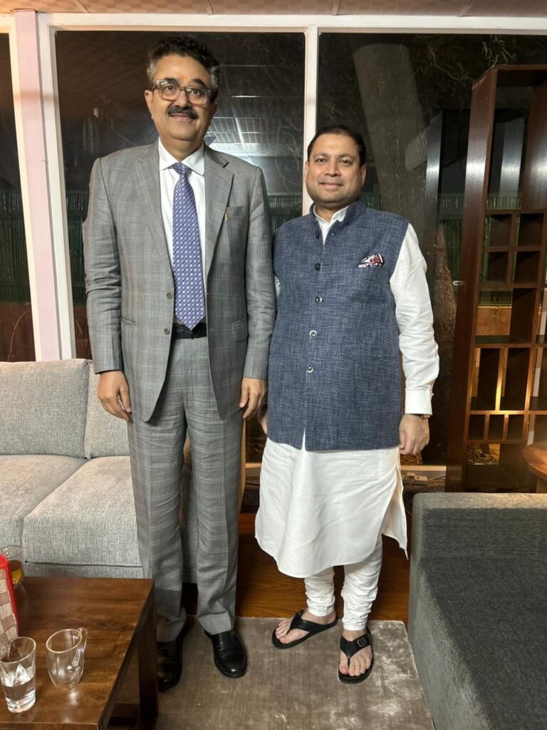 Sundeep Bhutoria with Navneet Sehgal, Chairman of Prasar Bharati