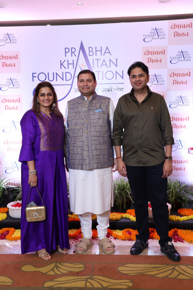 Sundeep Bhutoria with Shefali Rawat and Akshay Agarwal