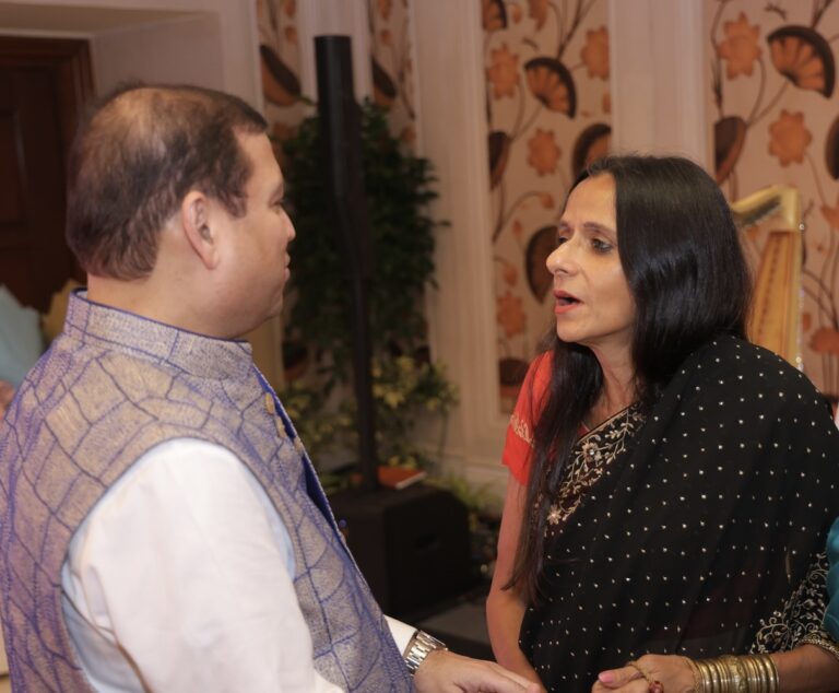 Sundeep Bhutoria with Smita Tharoor
