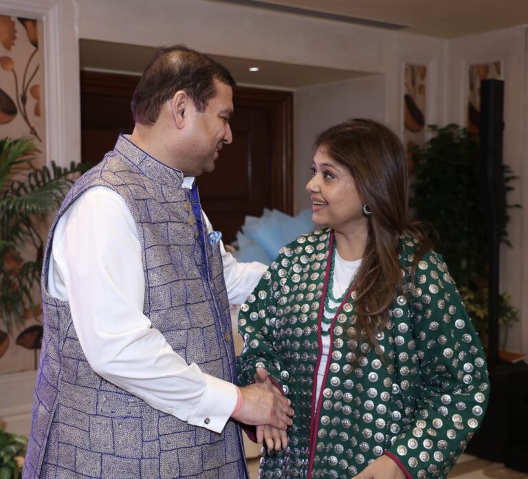 Sundeep Bhutoria with Sonia Aggarwal