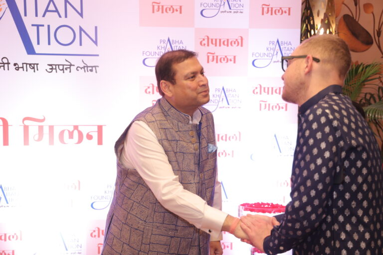 Sundeep Bhutoria with Volodymyr Prytula, Secretary of Culture, Embassy of Ukraine in India