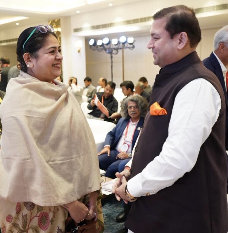 Sundeep Bhutoria with Managing Director of India Tourism Development Corporation, Ms. Mugdha Sinha