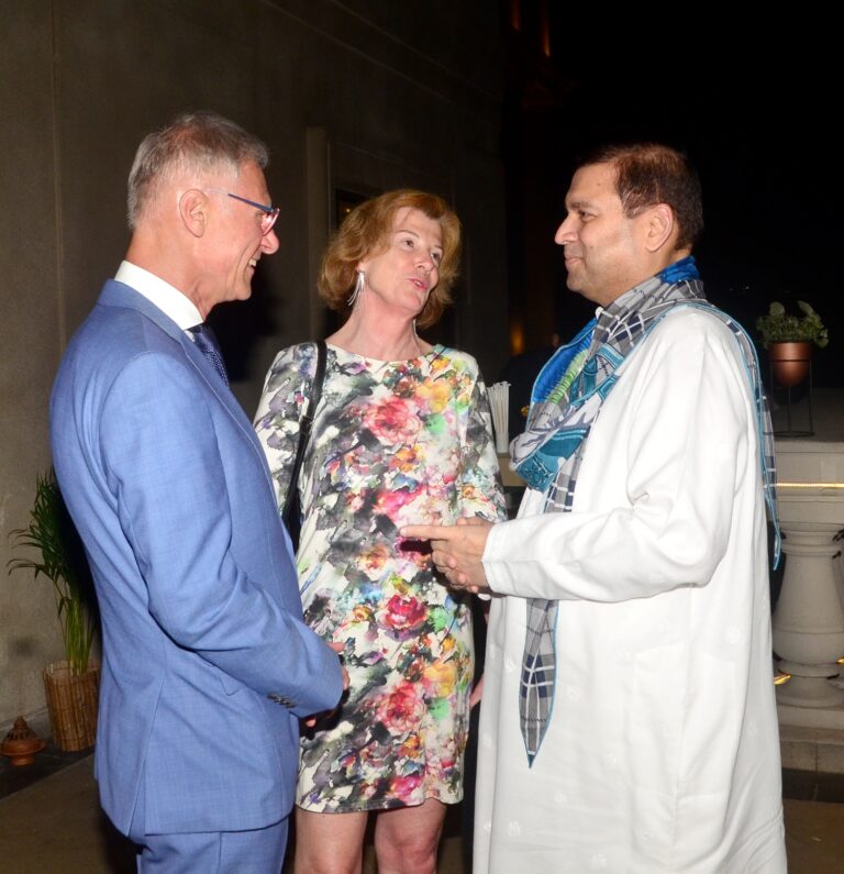 Sundeep Bhuroria with Gabriele Manig, Deputy Consul General of Germany in Kolkata along with her husband, Ambassador Wolfgang Manig