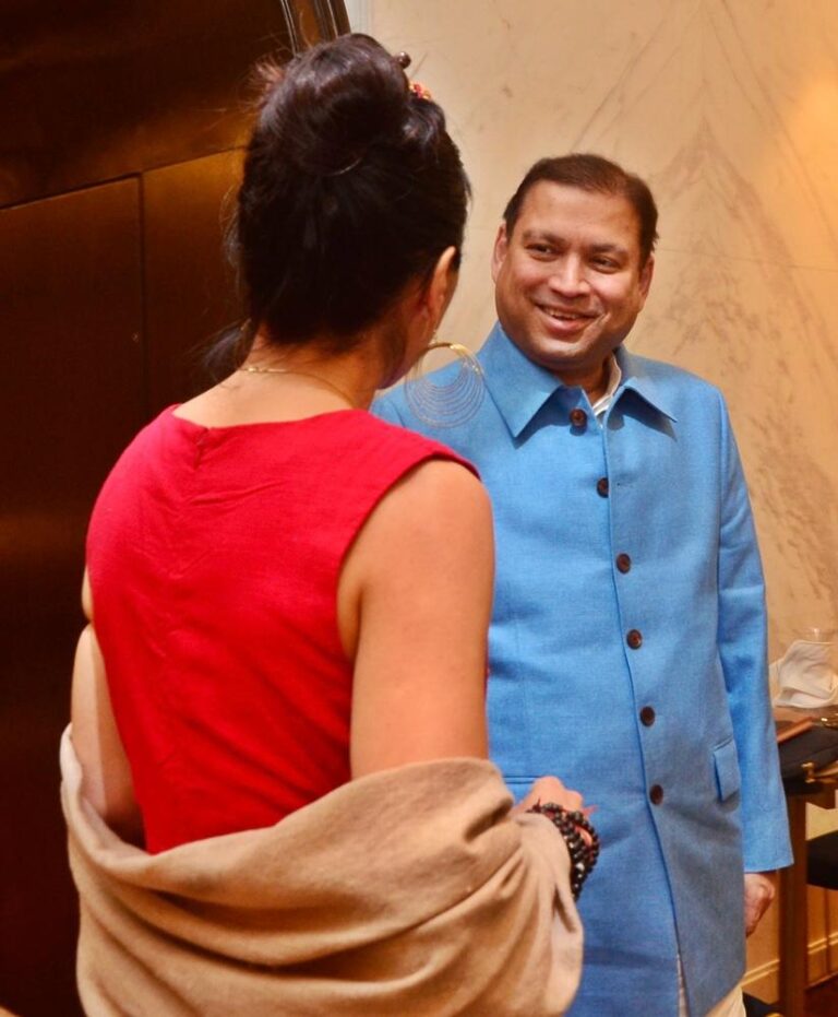 Sundeep Bhutoria with Linda Bortoletto