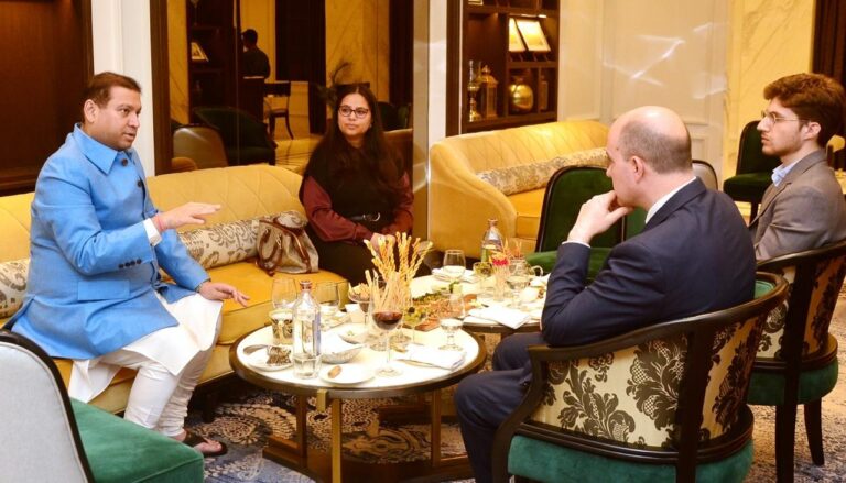 Sundeep Bhutoria with Thierry Morel, Yazid Soussi and Cathy Tongper