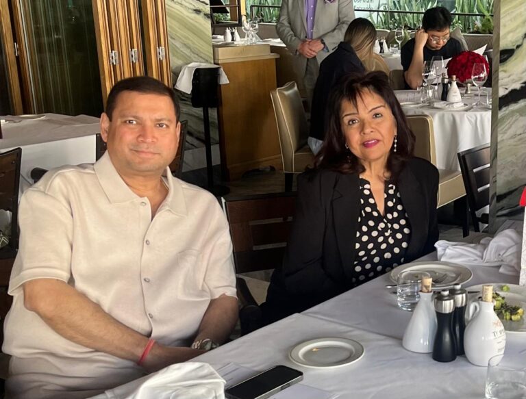 With Nishtha Goel, President of LA Meetra at Novikov Beverly Hills