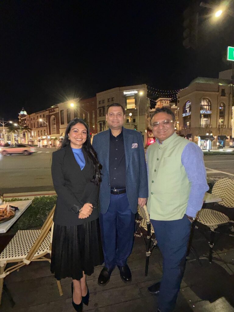 With Zeel Ahir and Consul General of India in Los Angeles K. J Srinivasa