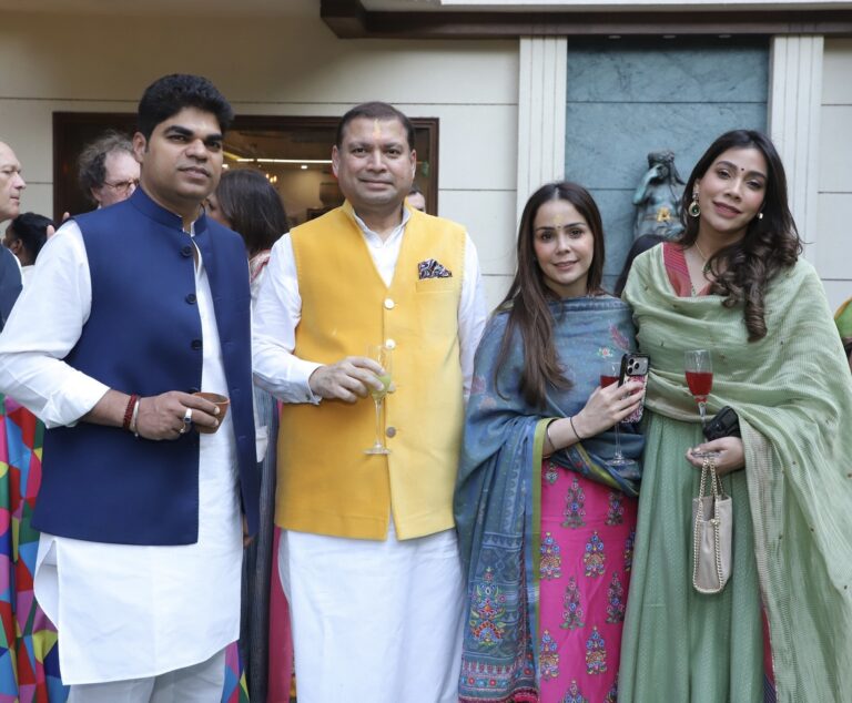 Sundeep Bhutoria with (L-R); Akshay Yadav, Richa Yadav and Mrinali Luthra