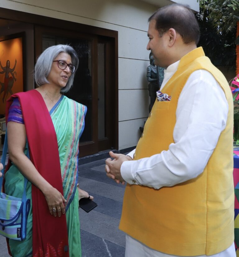 Sundeep Bhutoria with Mahishini Colonne, High Commissioner of Sri Lanka to India