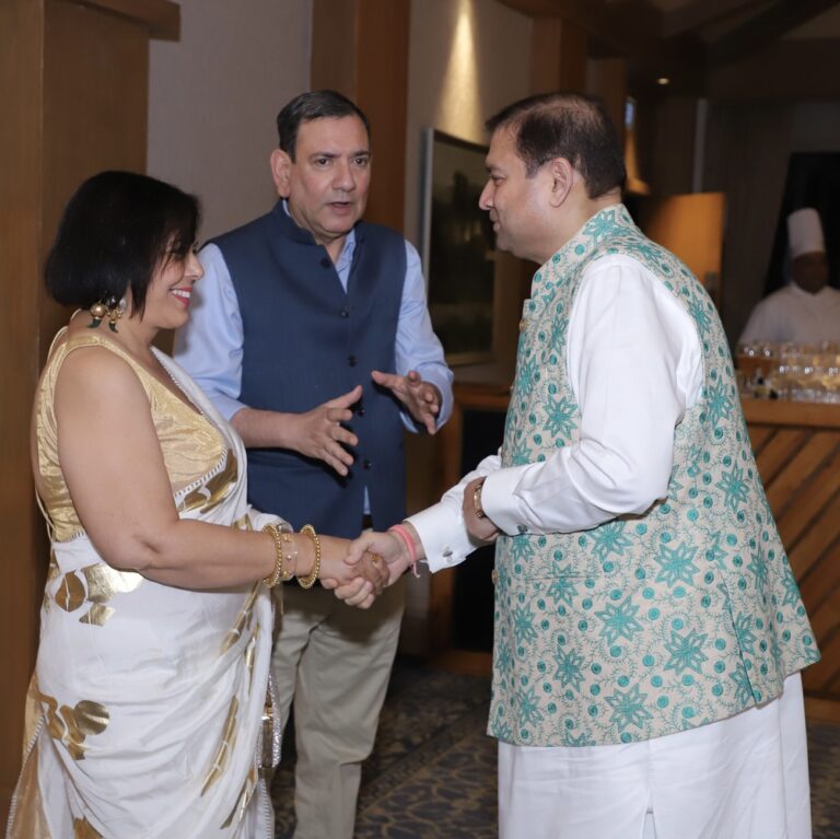 Sundeep Bhutoria with Anita Chopra and Srinjoy Chowdhury