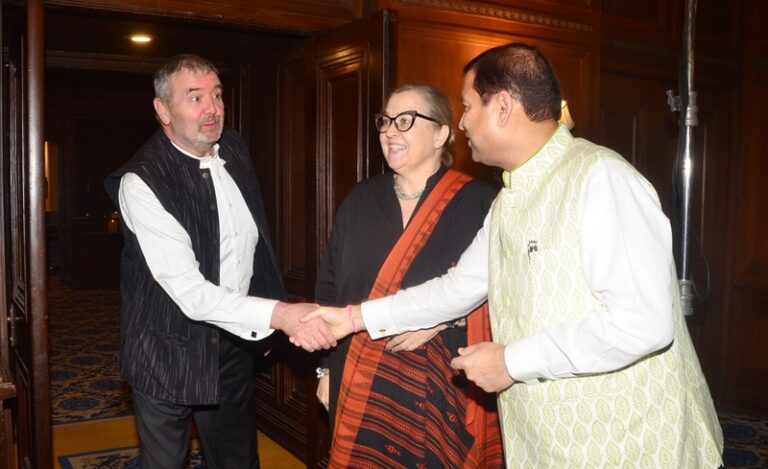 Sundeep Bhutoria with Franz Kemper and Barbara Voss, Consul General of Germany in Kolkata