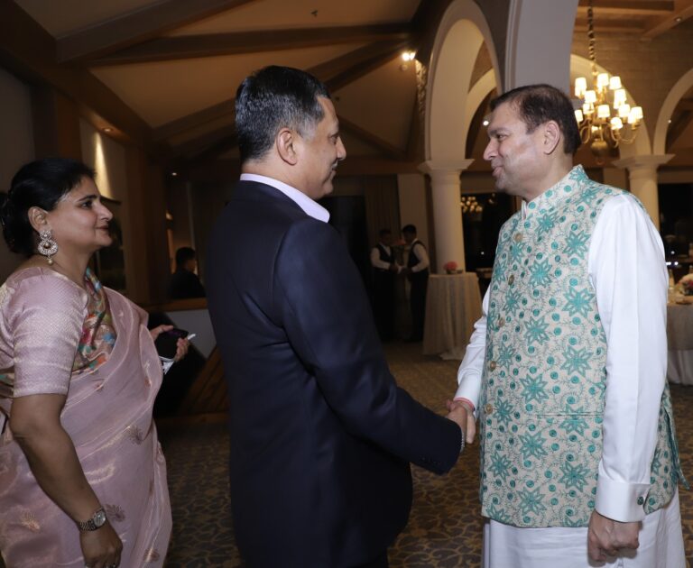 Sundeep Bhutoria with Asit Singh along with his wife