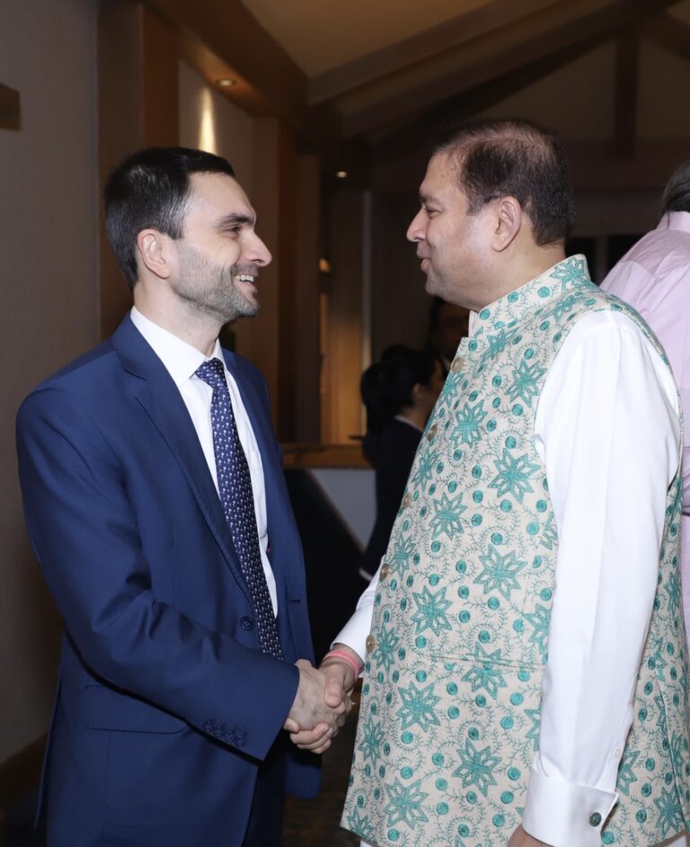 Sundeep Bhutoria with Damien Syed, Deputy Head of Mission of France