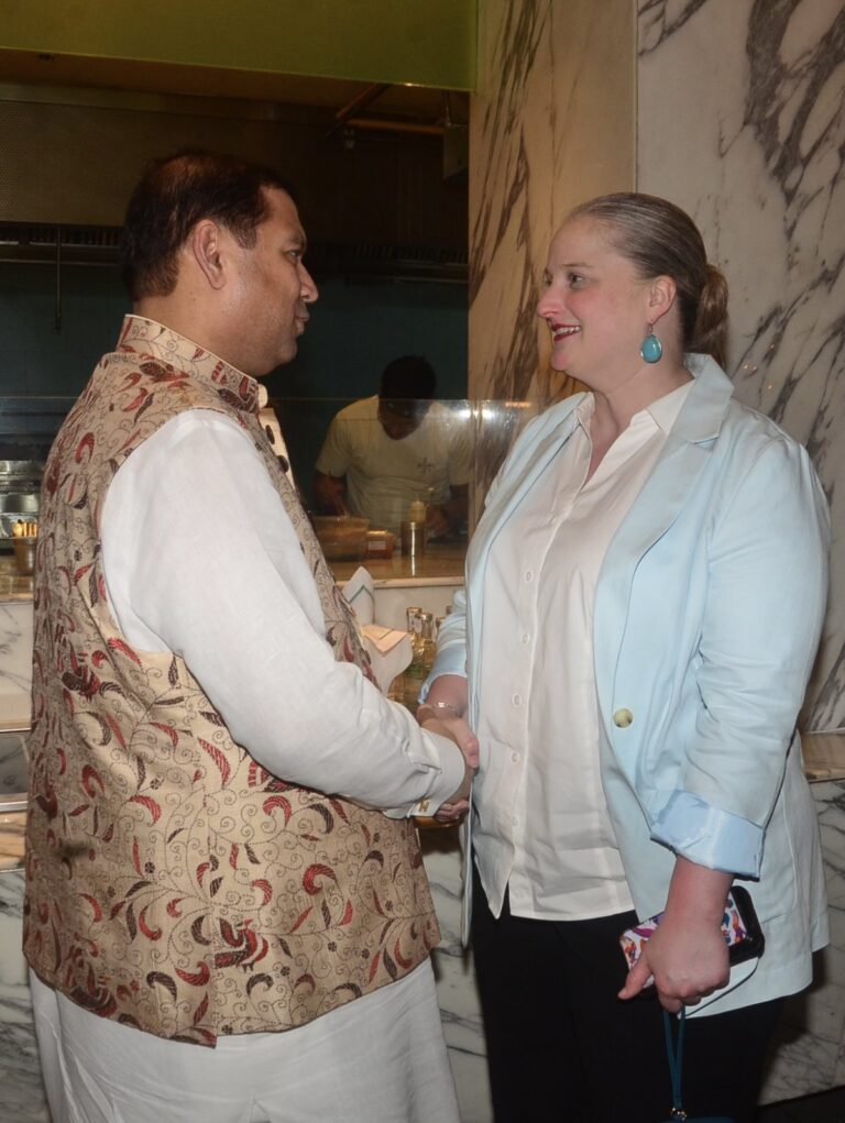 Sundeep Bhutoria with Elizabeth Lee, Director of American Centre in Kolkata