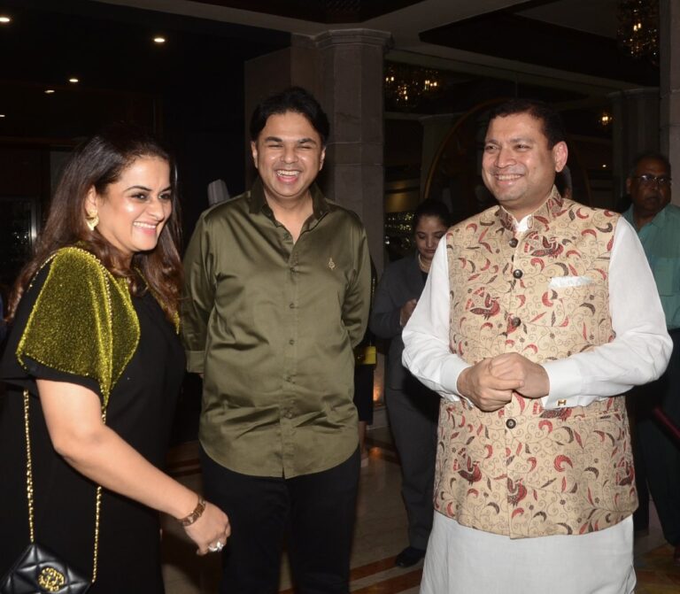Sundeep Bhutoria with Shefali and Akshay Agarwal