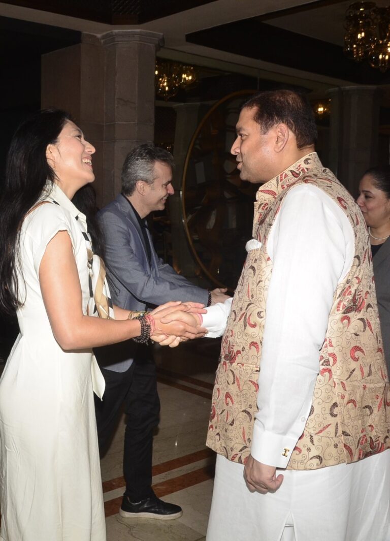 Sundeep Bhutoria with Linda Bortoletto