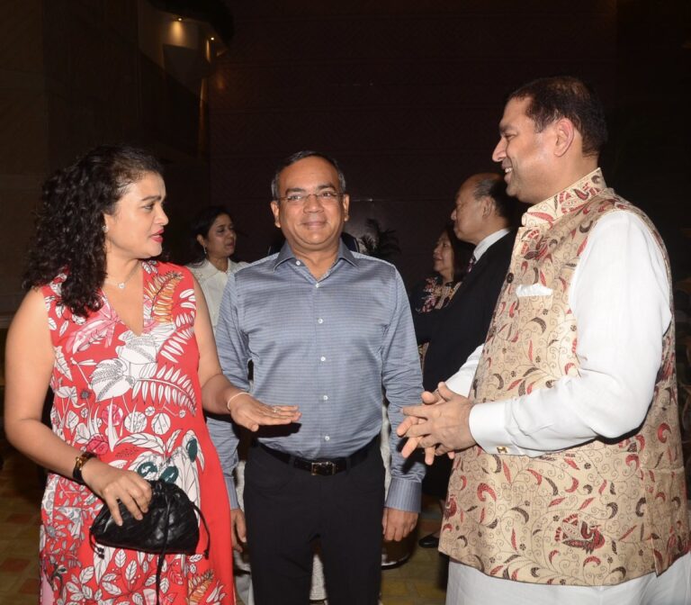 Sundeep Bhutoria with Kittie and Nitin Kothari