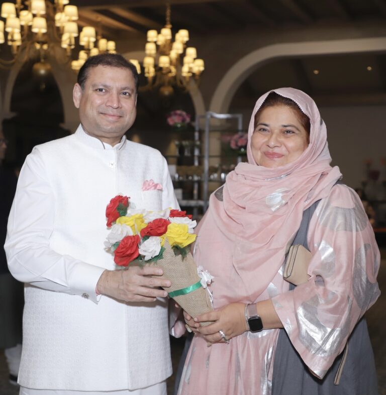 Sundeep Bhutoria with Faiza Abbasi