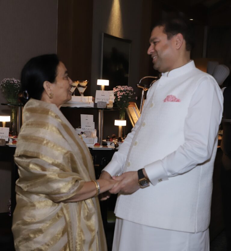 Sundeep Bhutoria with Karuna Goenka