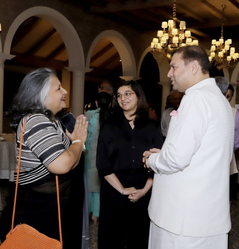 Sundeep Bhutoria with Pragati Agarwal and Aanya Chadha