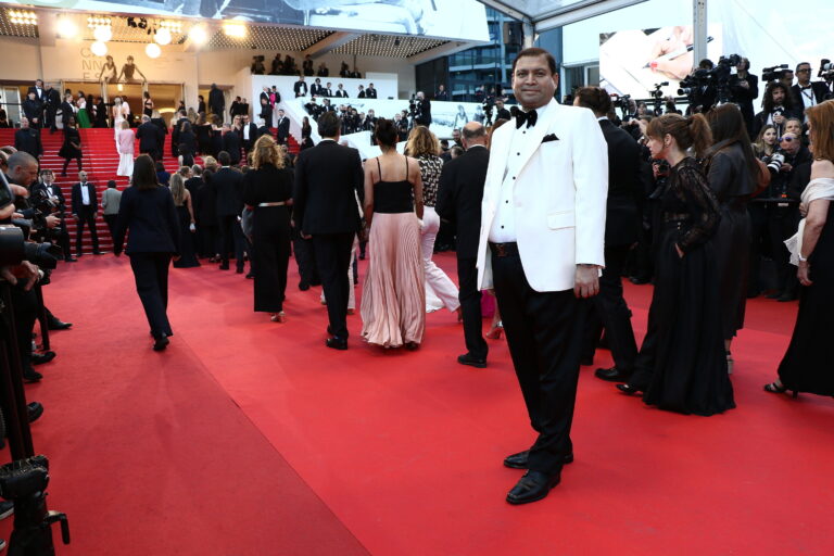 At the Cannes Film Festival red carpet