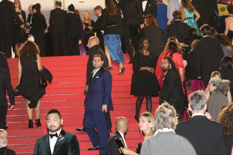 At the Cannes Film Festival red carpet