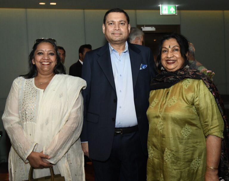 Sundeep Bhutoria with Bhavna Chowdhury (L) and Piali Ray (R)