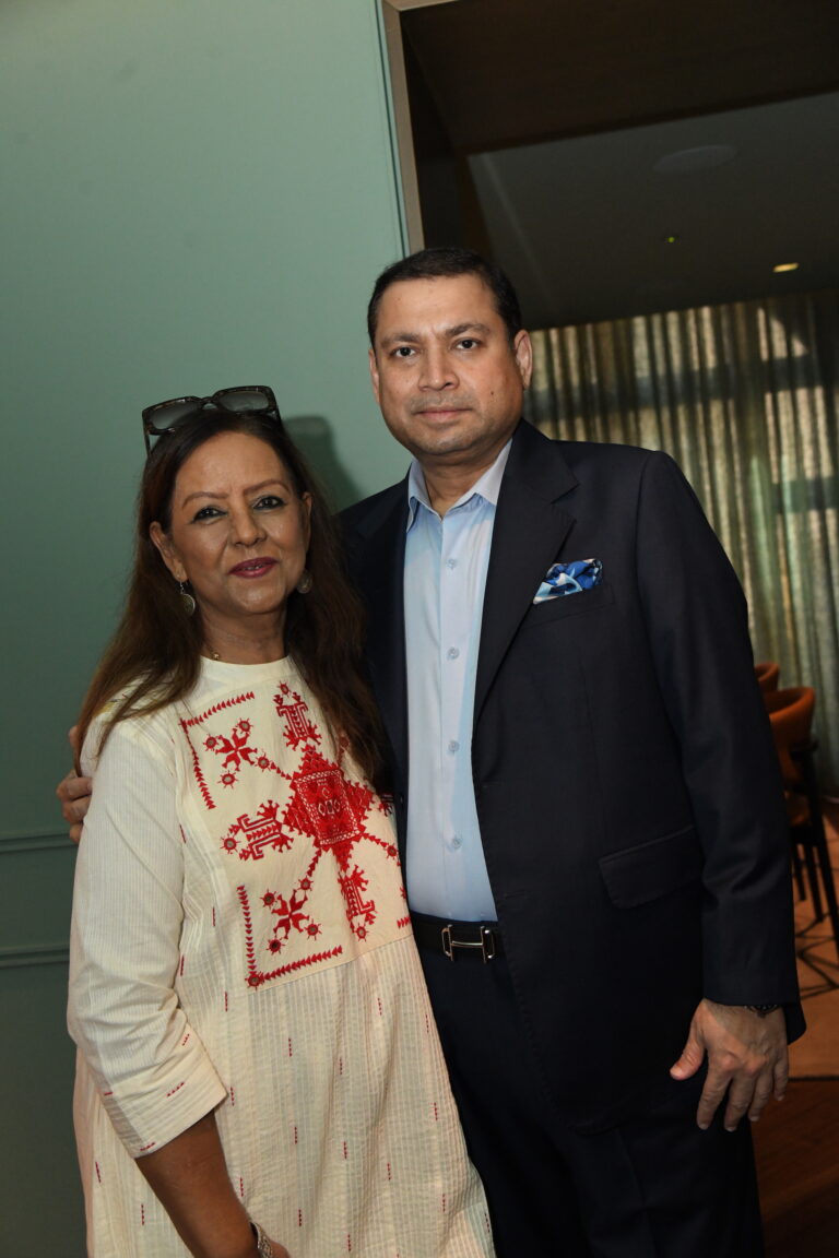 Sundeep Bhutoria with Sangeeta Dutta, Ehsaas woman of London