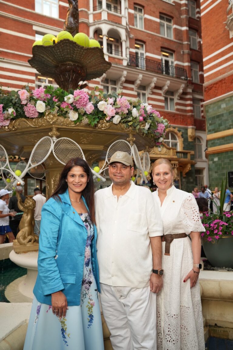 Sundeep Bhutoria with Corinna Leubbe and Shalini Grover