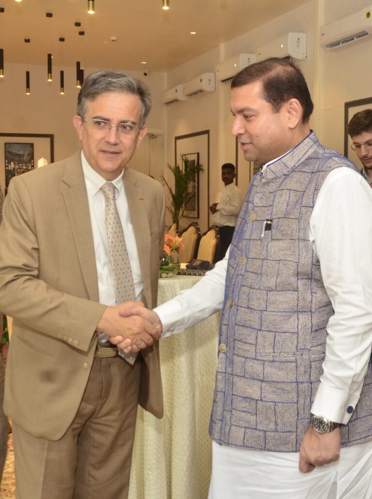 Sundeep Bhutoria with HE. Ambassador Thierry Mathou