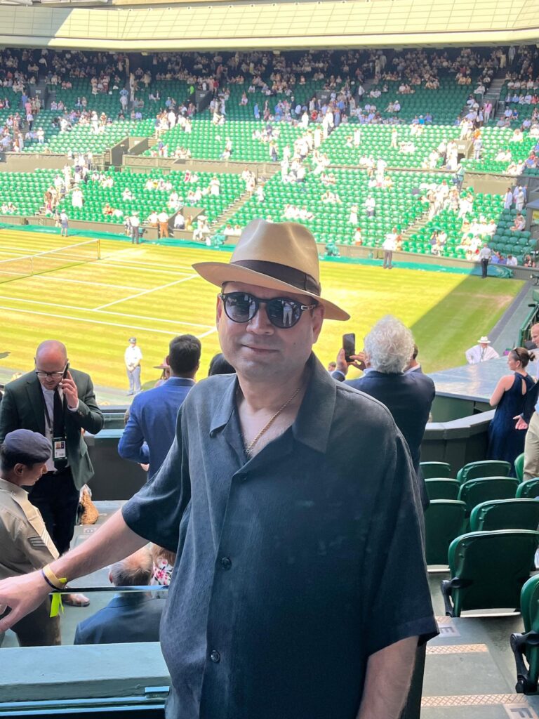 Sundeep Bhutoria at the Men’s Singles Final at Wimbledon