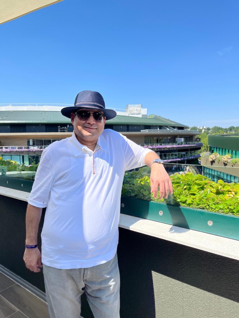Sundeep Bhutoria at the Women’s Singles Final at Wimbledon