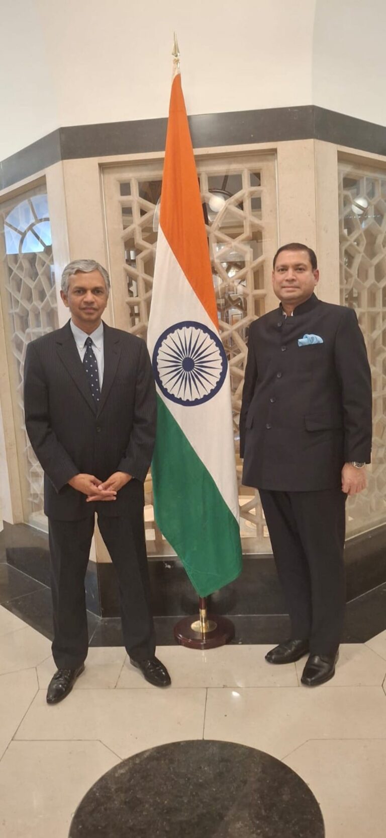 Sundeep Bhutoria with Kumaran Periasamy, High Commissioner of India to London, United Kingdom