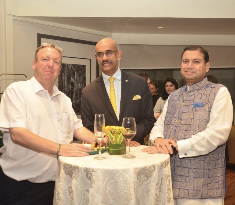 Sundeep Bhutoria with Andrew Fleming and K Mohanchandran