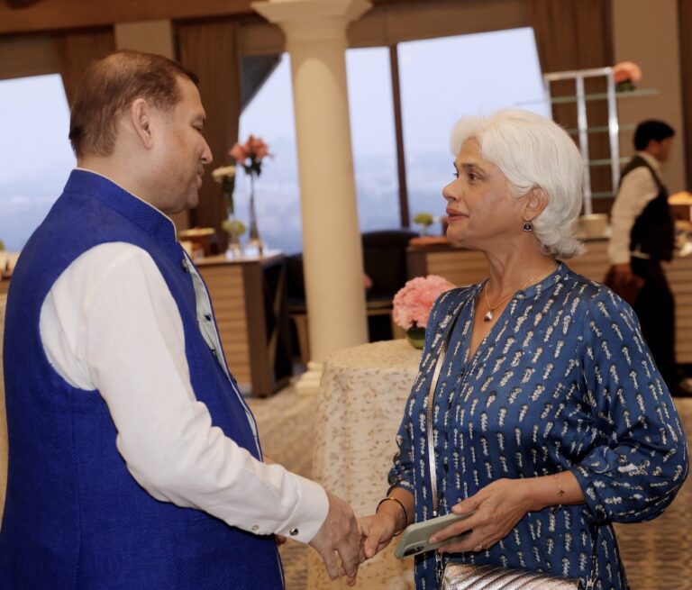 Sundeep Bhutoria with Sanjana Subramanian