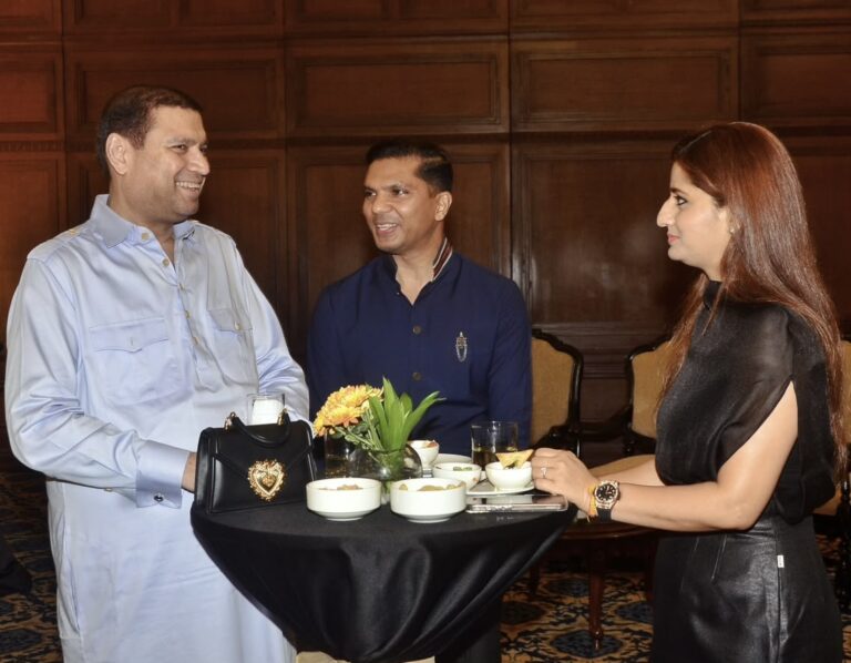 Sundeep Bhutoria with Neha and Ajay Singh