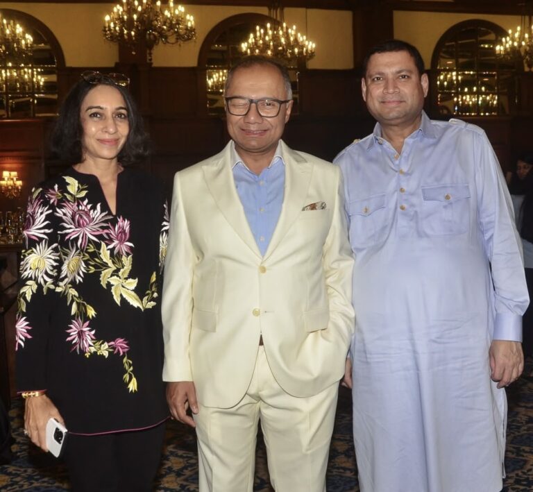 Sundeep Bhutoria with Sreela and Abhrajit Mitra