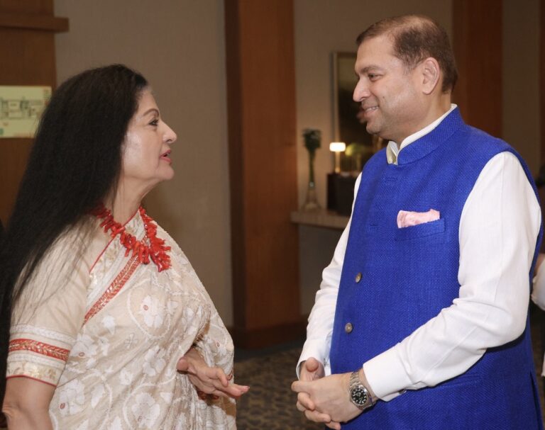 Sundeep Bhutoria with Lakshmi Puri
