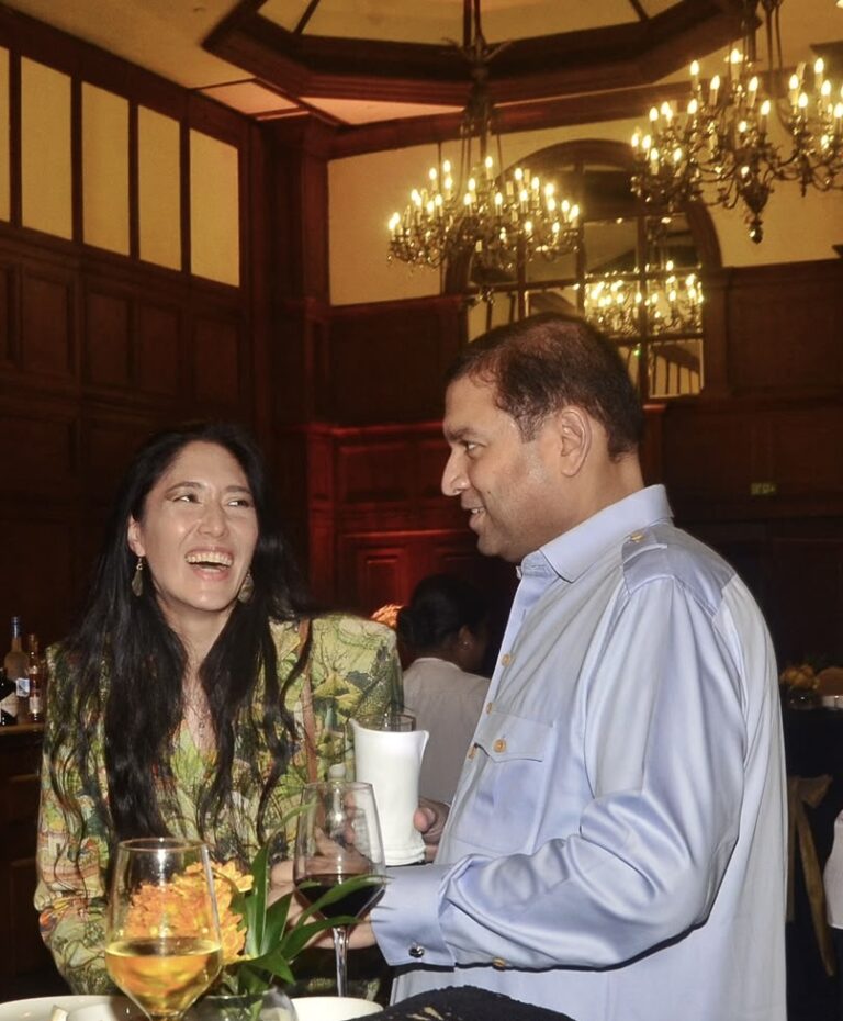 Sundeep Bhutoria with Linda Bortoletto