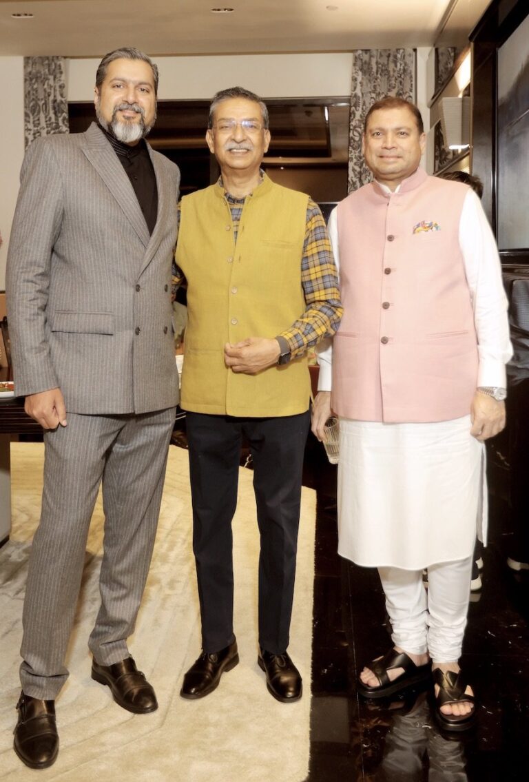 Sundeep Bhutoria with Ricky Kej and Bharat Lal