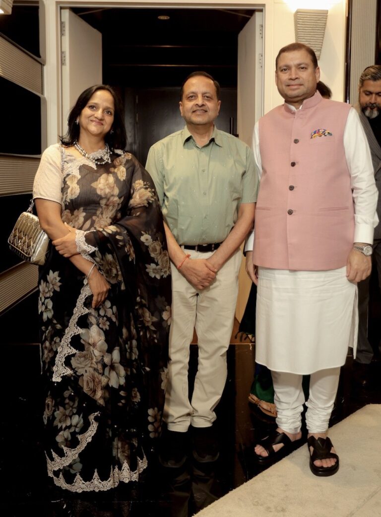 Sundeep Bhutoria with Shruti Agarwal along with her brother