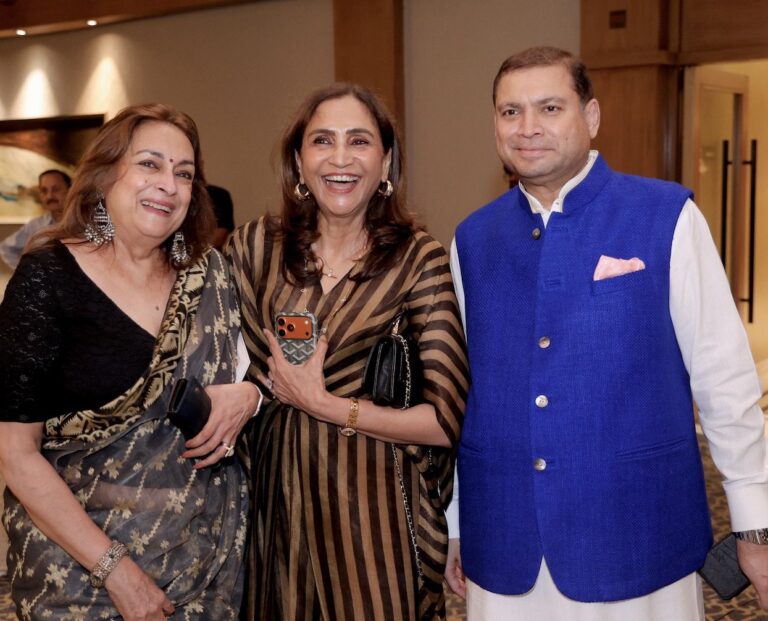 Sundeep Bhutoria with Neelima Dalmia Adhar and Naina Balsavar Ahmed